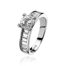 ZINZI Sterling Silver Ring White ZIR775