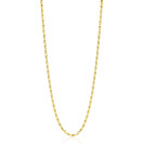 ZINZI Gold Plated Sterling Silver Scroll Chain Necklace with Double Twisted Chains width 42-45cm ZIC2479G