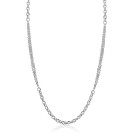 ZINZI zlv. collier multi look ovale schakels