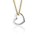12mm ZINZI Sterling Silver Pendant Open Heart ZIH2197 (excl. necklace)