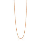 42cm ZINZI Rose Gold Plated Sterling Silver Wheat Chain Necklace ZILC-P42R