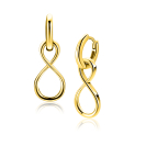 ZINZI zlv. oorbedels geel verguld infinity
