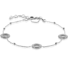 ZINZI zlv. armband met 3x open rondje bewerkt