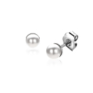 4mm ZINZI Sterling Silver Stud Earrings with White Pearl ZIO1318