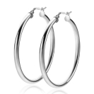 46mm ZINZI Sterling Silver Hoop Earrings 46x3mm ZIO2180