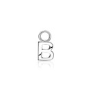 ZINZI Sterling Silver Letter Earrings Pendant B price per piece ZICH2144B (excl. hoop earrings)