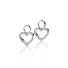 ZINZI Sterling Silver Earrings Pendants Heart Zirconia ZICH1098 (excl. hoop earrings)