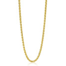 ZINZI Gold Plated Sterling Silver Wheat Chain Necklace width 3mm 45cm ZIC1931G
