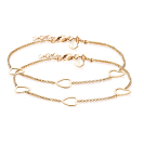 ZINZI Set of 2 Gold Plated Sterling Silver Bracelets Heart 17-20cm ZIA1188G-SET