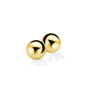 6mm ZINZI Gold Plated Sterling Silver Stud Earrings Bead ZIO808G