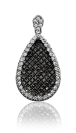 ZINZI Sterling Silver Oval Pendant Black ZIH963