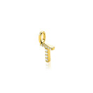 ZINZI zlv. hanger gg.verg.letter T bezet met zirconia's