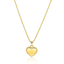 18mm ZINZI gold plated silver heart pendant with pearl rim for engraving ZIH2652G (without chain)