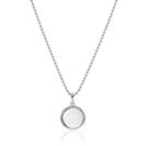 12mm ZINZI silver coin pendant with pearl rim for engraving ZIH2650 (without chain)