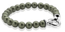 ZINZI Sterling Silver Pearl Bracelet Green with Clasp 20cm  ZIA401OG-S