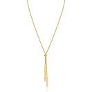ZINZI zlv. Y-collier gg.verg.popcorn en schakels