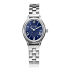 ZINZI Belle Ovale 26mm Watch Blue Dial Silver Colored Case and Stainless Steel Silver Colored Band, Japanese movement ZIW2955