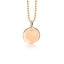 12mm ZINZI Rose Gold Plated Sterling Silver Coin Pendant ZIH1825R