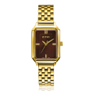 ZINZI Allure Watch 30mm Brown Colored Dial Gold Colored Case and Stainless Steel Band Japanese movement  ZIW2536