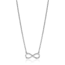 ZINZI Sterling Silver Necklace Infinity with White Zirconias 42-45cm ZIC1065