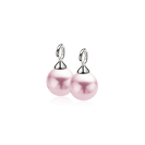 10mm ZINZI Sterling Silver Earrings Pendants Pearl Pink ZICH266R (excl. hoop earrings)