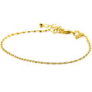 ZINZI Gold Plated Sterling Silver Scroll Chain Bracelet with Double Twisted Chains width 1,6mm 17-20cm ZIA2479G
