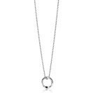ZINZI silver bead necklace with smooth pendant in round organic shape 45-48cm ZIC2611