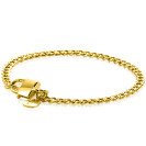 ZINZI Gold Plated Sterling Silver Curb Chain Bracelet width 3,8 mm with Trendy Shiny Lock as Clasp 18,5 cm ZIA2411G