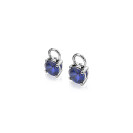 ZINZI Sterling Silver Earrings Pendants Round Dark Blue ZICH1300Q (excl. hoop earrings)