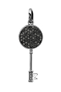 ZINZI Sterling Silver Pendant Key Black ZIH965Z