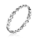 ZINZI Sterling Silver Stackable Ring Open Hearts ZIR1982