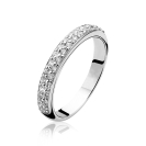 ZINZI Sterling Silver Stackable Ring White ZIR881