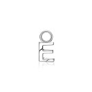 ZINZI Sterling Silver Letter Earrings Pendant E price per piece ZICH2144E (excl. hoop earrings)