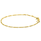 ZINZI 14K Gold Figaro Chain Bracelet 1,5mm width ZGA294