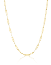 ZINZI 14K Gold Necklace Paperclip Chains 1,6mm width 45cm ZGC298