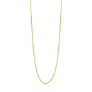 42cm ZINZI 14K Gold Curb Chain Necklace 0,8mm width ZGLG42-08