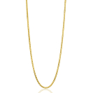 42cm ZINZI 14K Gold Curb Chain Necklace 1mm width ZGLG42-1