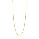 45cm ZINZI 14K Gold Curb Chain Necklace 0,8mm width ZGLG45-08