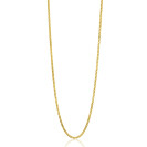 45cm ZINZI 14K Gold Curb Chain Necklace 1mm width ZGLG45-1