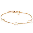ZINZI Gold Plated Sterling Silver Bracelet Heart 17-20cm ZIA1188G