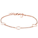 ZINZI Rose Gold Plated Sterling Silver Bracelet Heart 17-20cm ZIA1188R