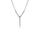 ZINZI multi-look Y-collier with double jasseron links and three shiny bars, 42-45cm, ZIC-BF106
