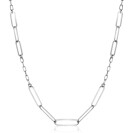 ZINZI Sterling Silver Necklace Paperclip Chains 40-45cm ZIC-BF60
