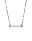 ZINZI Sterling Silver Necklace Cupid Arrow with White Zirconias 42-45cm ZIC1064