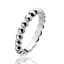 ZINZI Sterling Silver Ring Shiny Beads ZIR923