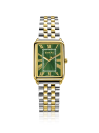 ZINZI Elegance Watch Green Dial and Rectangular Case Stainless Steel bicolor Chain Strap 28mm  ZIW1935