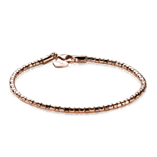 ZINZI Rose Gold Plated Sterling Silver Fantasy Bracelet 17-19cm ZIA1129R