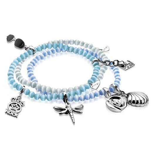 ZINZI Stretch Bracelet One-size Turquoise for Charms CH-A25T