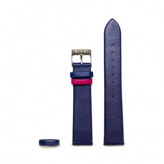 ZINZI Retro Blue Leather Strap 18mm RETBAND7