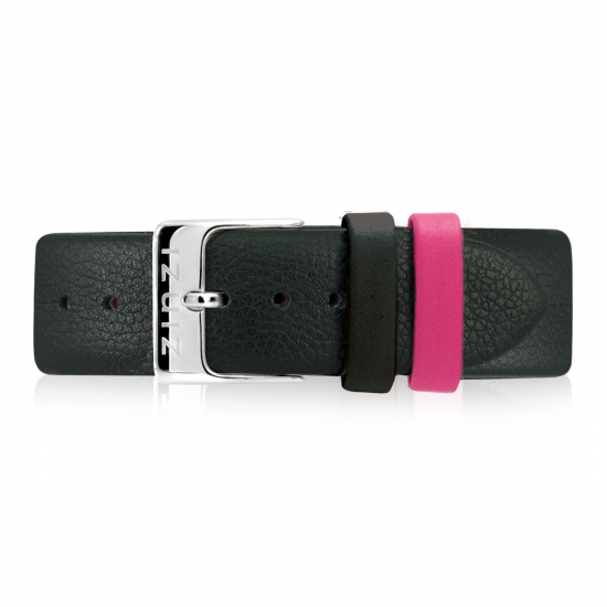 ZINZI Retro Black Leather Strap 18mm RETBAND3